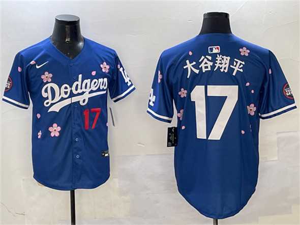 Men%27s Los Angeles Dodgers #17 Ohtani Royal 2025 Tokyo Series Limited Stitched Jersey->los angeles dodgers->MLB Jersey
